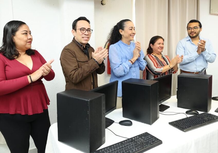 DIF Tabasco y Fundación ADO hacen sinergia en apoyo a grupos vulnerables; la empresa de autotransporte donó equipo de cómputo a la Casa Hogar