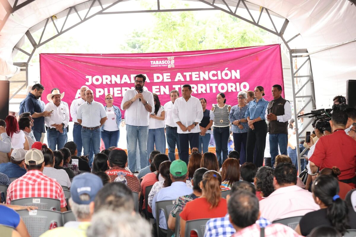 Gobierno del Pueblo atiende el desarrollo de Teapa; destaca Javier May que, con el apoyo de la federación, se invierten en ese municipio 570 mdp en programas del bienestar