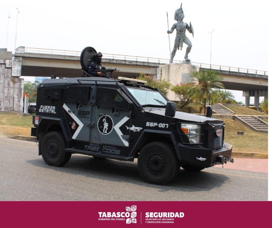 Grupo táctico “Tabscoob” fortalece la respuesta operativa de la SSPC para garantizar la seguridad en el estado
