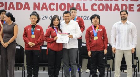 Javier May respalda el talento deportivo: Crece 50% la beca de alto rendimiento.