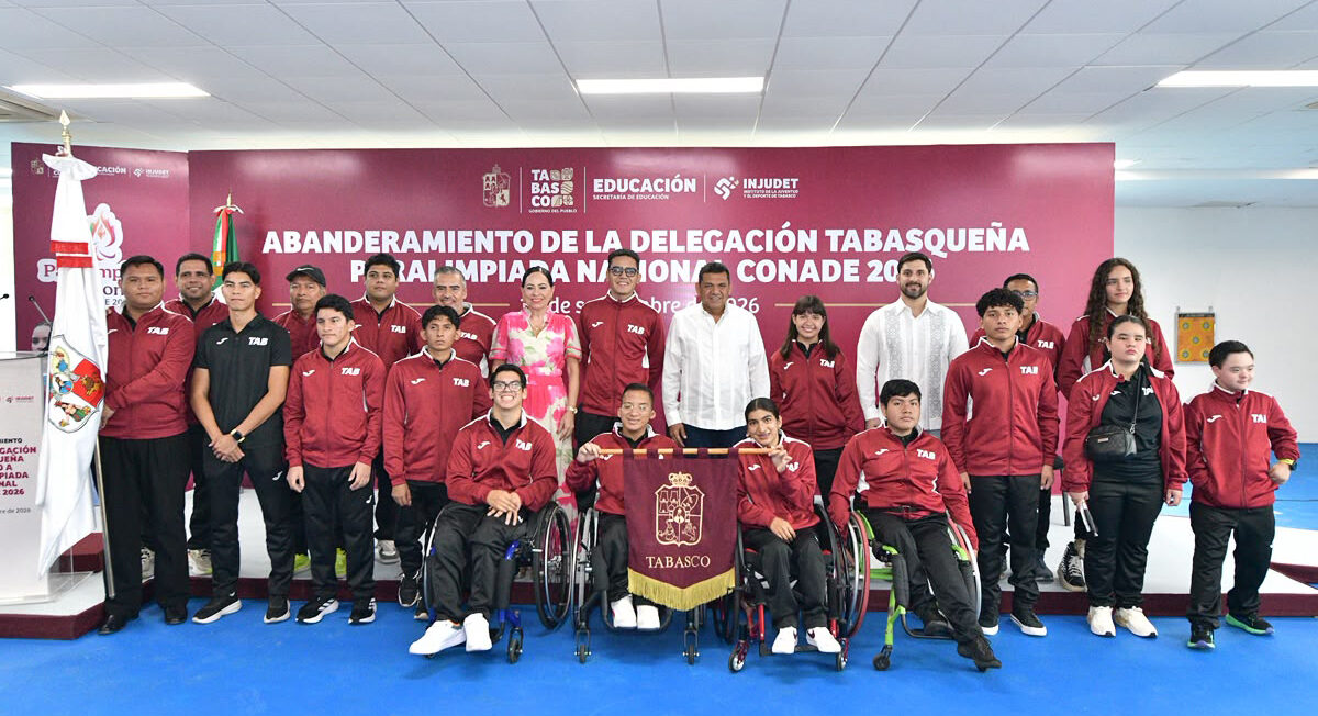 Abandera Javier May a delegación tabasqueña que participará en Paralimpiada Nacional Conade 2026