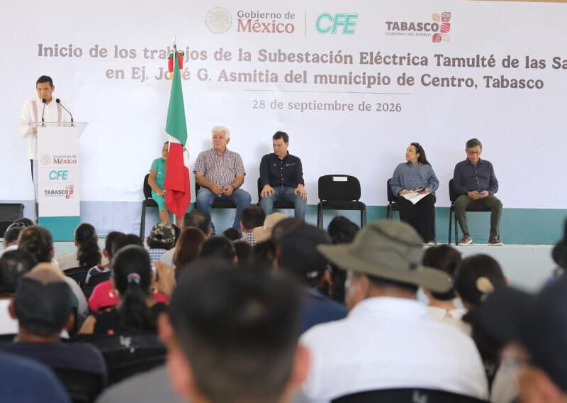 Cumple Javier May con zona indígena Yokot’an: arranca construcción de subestación eléctrica en Tamulté de las Sabanas