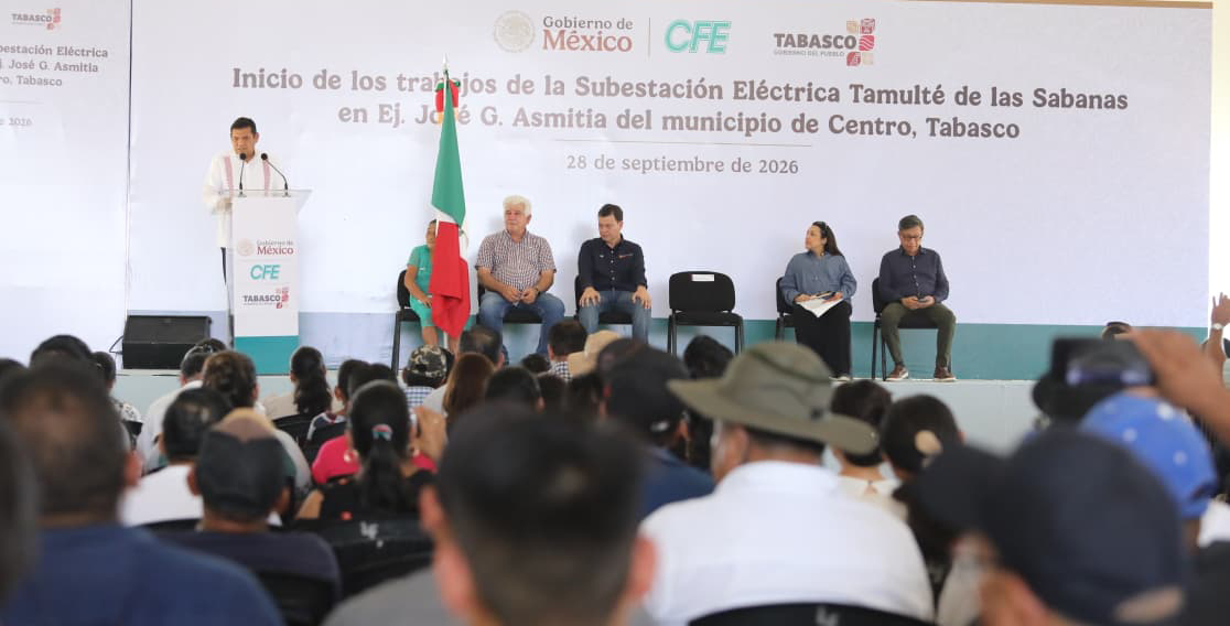 Cumple Javier May con zona indígena Yokot’an: arranca construcción de subestación eléctrica en Tamulté de las Sabanas
