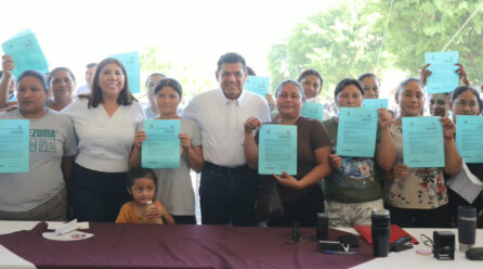 Logros de la transformación son del pueblo; May al ofrecer audiencias públicas en el poblado C-25 de Huimanguillo